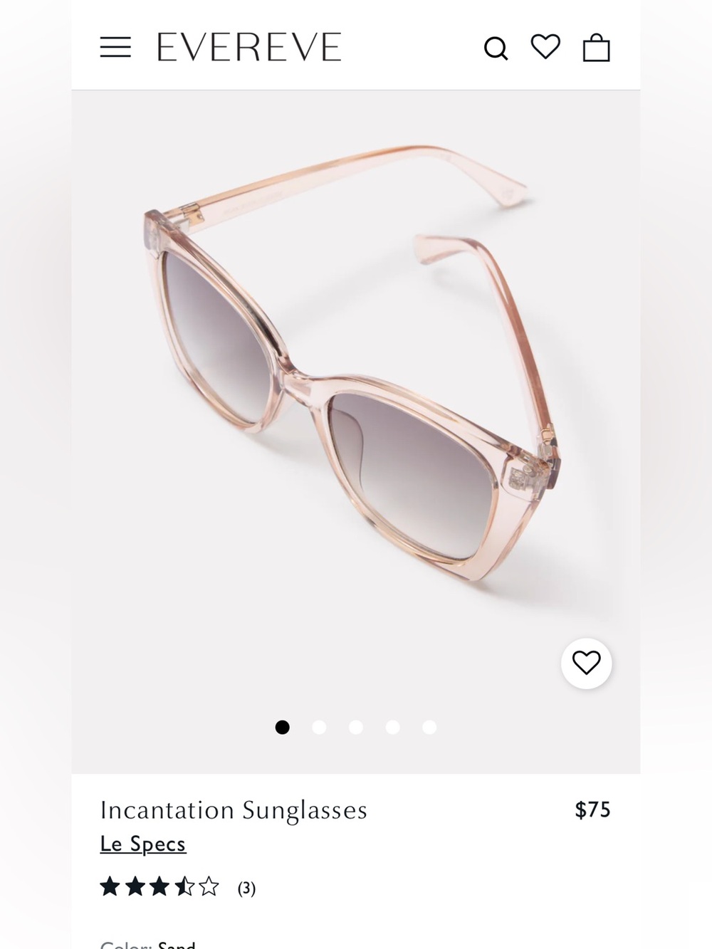 The Le Specs Incantation Sunglasses in Sand Gradient (Style: LSP2552152) (NWT)